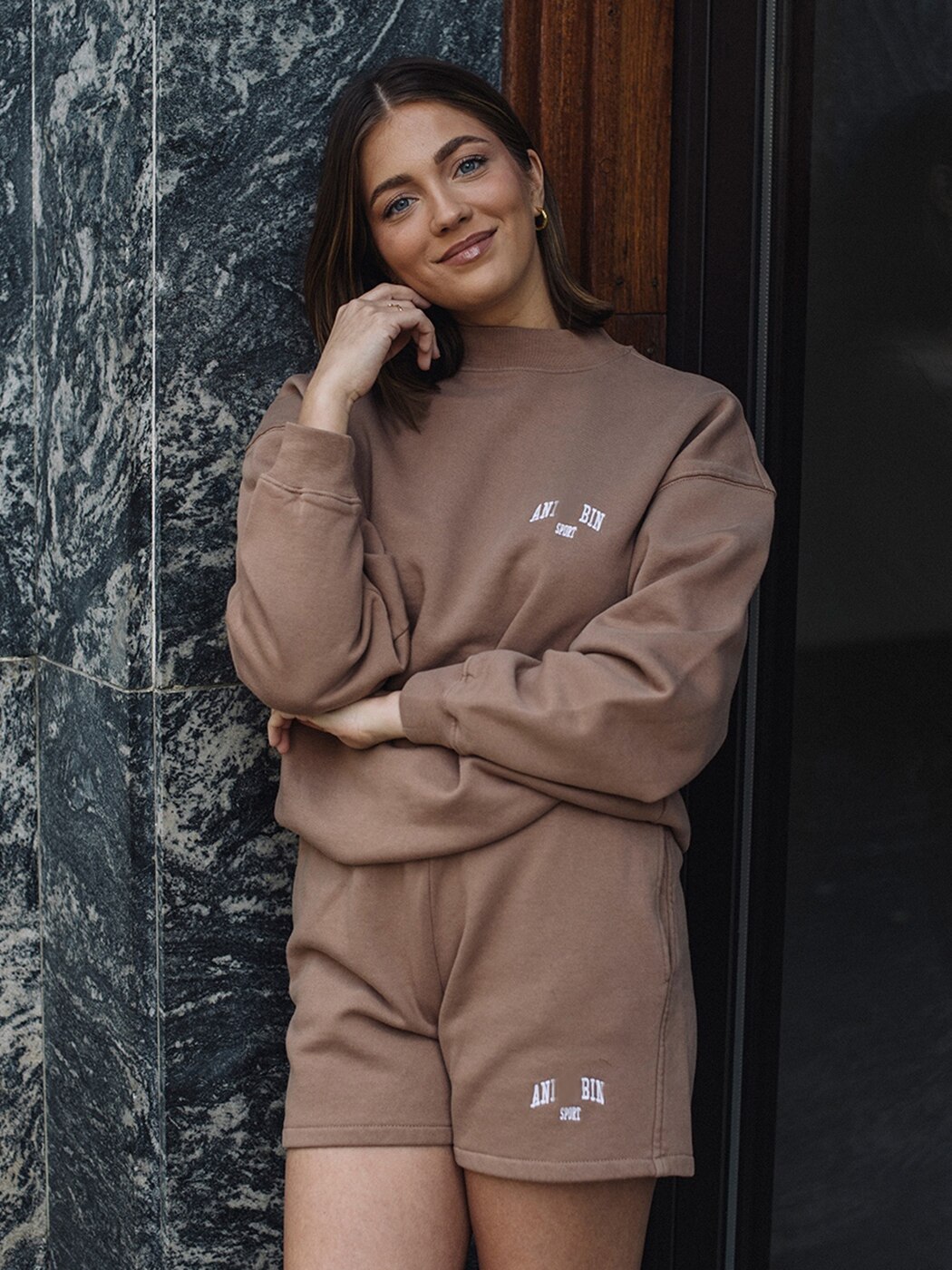 Fashion Street Letter Embroidery Cotton Round Neck Women's Khaki Sweatshirt Long Sleeve Vintage Fall Pullover Tops Female