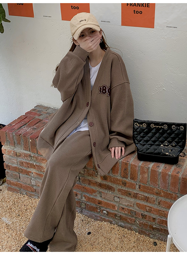 QWEEK Korean Fashion Brown Tracksuit Women Oversized Vintage Streetwear Oversized Gray Pant Sets Retro Basic Wide Leg Sweatpants QWEEK Korean Fashion Brown Tracksuit Women Oversized Vintage Streetwear Oversized Gray Pant Sets Retro Basic Wide Leg Sweatpants