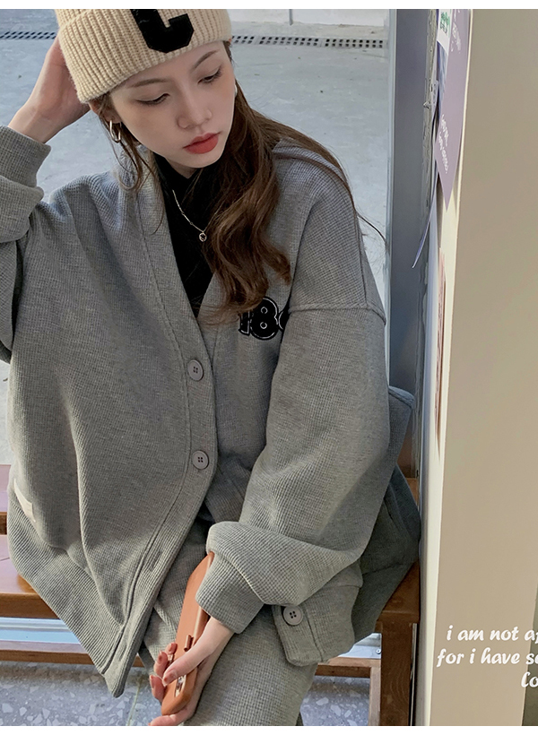 QWEEK Korean Fashion Brown Tracksuit Women Oversized Vintage Streetwear Oversized Gray Pant Sets Retro Basic Wide Leg Sweatpants QWEEK Korean Fashion Brown Tracksuit Women Oversized Vintage Streetwear Oversized Gray Pant Sets Retro Basic Wide Leg Sweatpants