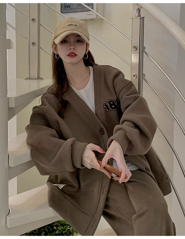 QWEEK Korean Fashion Brown Tracksuit Women Oversized Vintage Streetwear Oversized Gray Pant Sets Retro Basic Wide Leg Sweatpants QWEEK Korean Fashion Brown Tracksuit Women Oversized Vintage Streetwear Oversized Gray Pant Sets Retro Basic Wide Leg Sweatpants