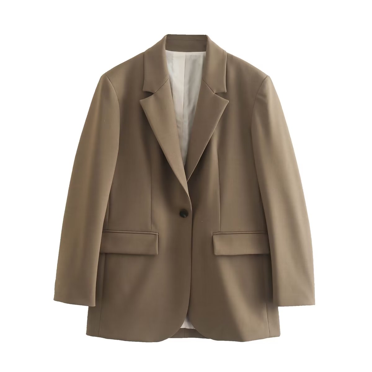 Brown Blazer Women Oversized Elegant Jackets Woman Coat Office lady Chic Blazers Coats Female Suit