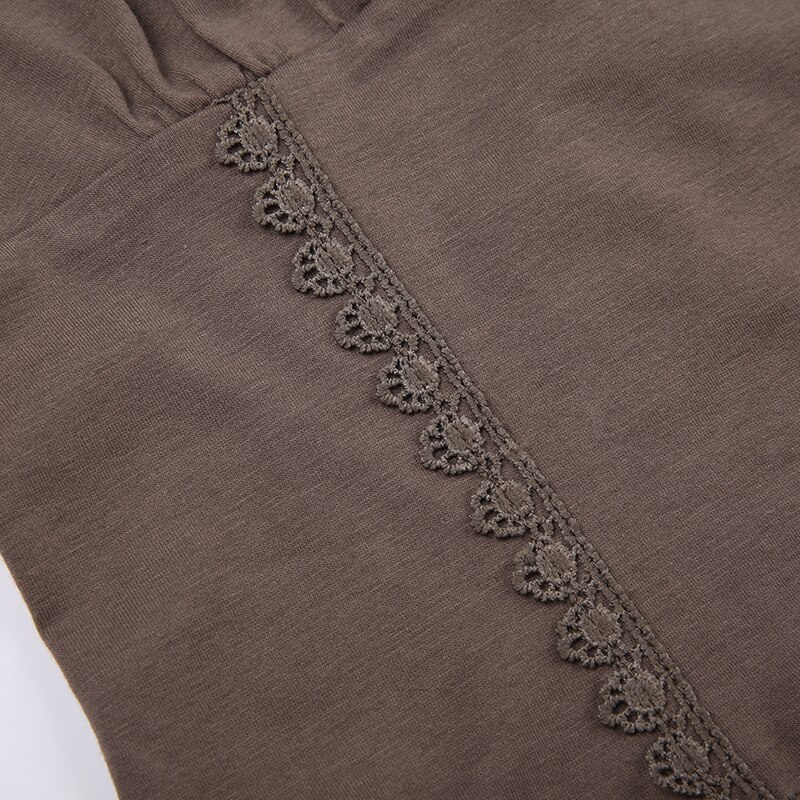 SUCHCUTE Lace Ruffles Stitch Vintage Brown Crop Top Womens Sleeveless Button Summer 2023 Grunge Slim Brown Tank Tops With Straps SUCHCUTE Lace Ruffles Stitch Vintage Brown Crop Top Womens Sleeveless Button Summer 2023 Grunge Slim Brown Tank Tops With Straps