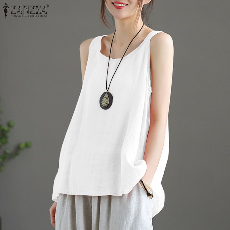 ZANZEA O-Neck Sleeveless Solid Color Camisole Summer Fashion Tunic Tank Tops Casual Beach Holiday Vest Blouse Women Loose Shirt ZANZEA O-Neck Sleeveless Solid Color Camisole Summer Fashion Tunic Tank Tops Casual Beach Holiday Vest Blouse Women Loose Shirt