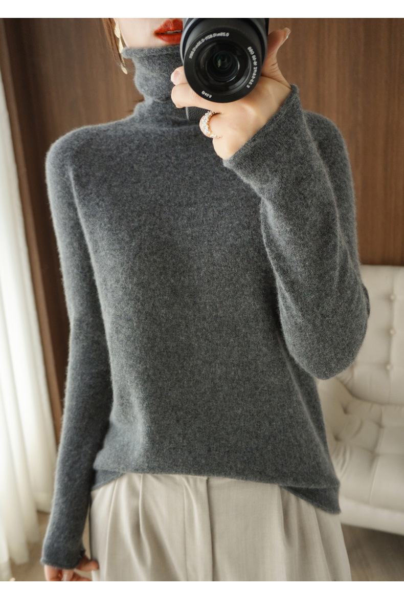 Women Sweater Winter Cashmere Turtleneck Warm Knitwear Korean Casual Solid Bottoming Shirt Fashion Knit Pullovers Brown Sweater Women Sweater Winter Cashmere Turtleneck Warm Knitwear Korean Casual Solid Bottoming Shirt Fashion Knit Pullovers Brown Sweater