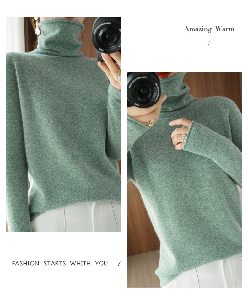 Women Sweater Winter Cashmere Turtleneck Warm Knitwear Korean Casual Solid Bottoming Shirt Fashion Knit Pullovers Brown Sweater Women Sweater Winter Cashmere Turtleneck Warm Knitwear Korean Casual Solid Bottoming Shirt Fashion Knit Pullovers Brown Sweater