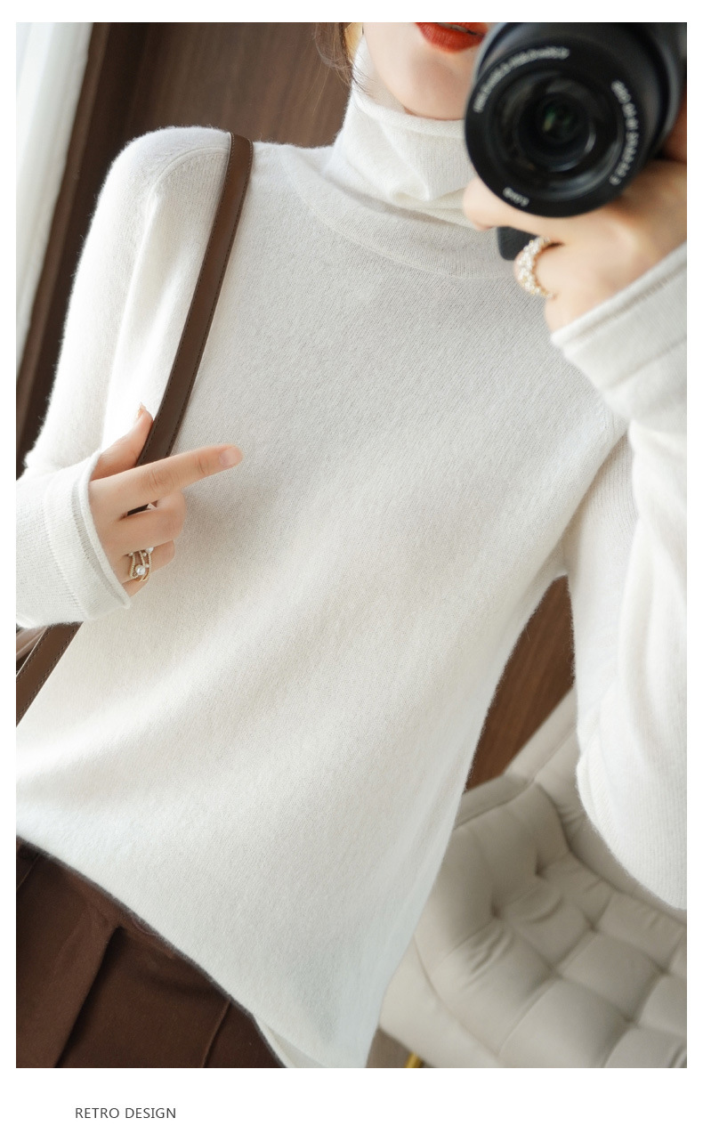 Women Sweater Winter Cashmere Turtleneck Warm Knitwear Korean Casual Solid Bottoming Shirt Fashion Knit Pullovers Brown Sweater Women Sweater Winter Cashmere Turtleneck Warm Knitwear Korean Casual Solid Bottoming Shirt Fashion Knit Pullovers Brown Sweater