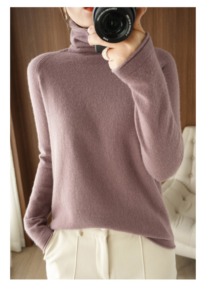 Women Sweater Winter Cashmere Turtleneck Warm Knitwear Korean Casual Solid Bottoming Shirt Fashion Knit Pullovers Brown Sweater Women Sweater Winter Cashmere Turtleneck Warm Knitwear Korean Casual Solid Bottoming Shirt Fashion Knit Pullovers Brown Sweater