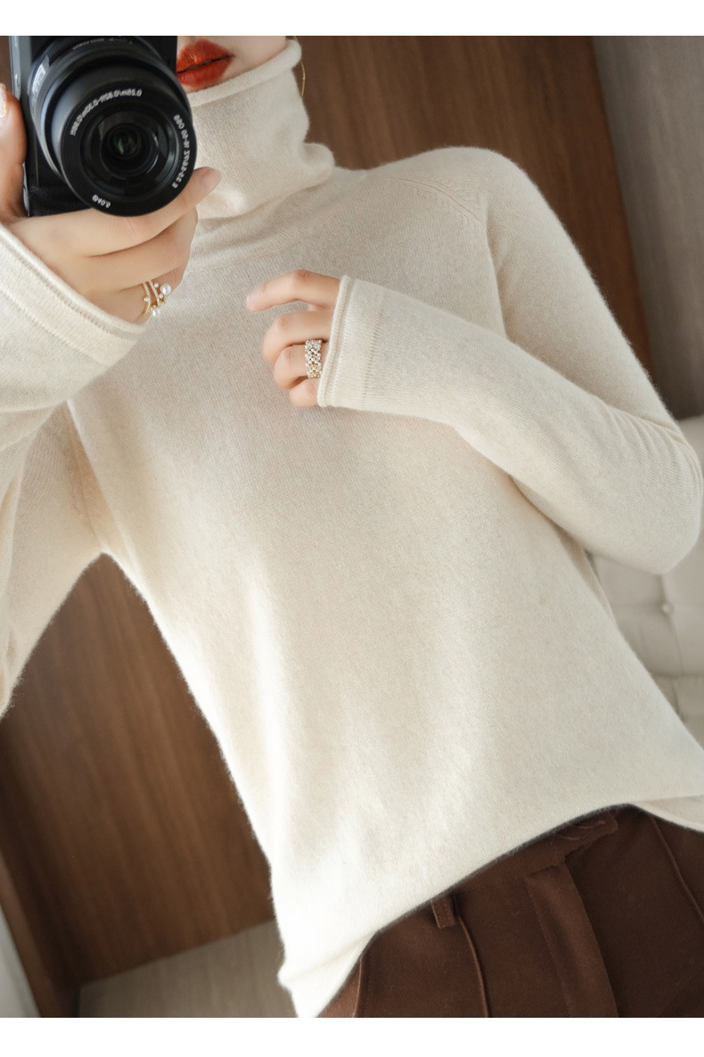 Women Sweater Winter Cashmere Turtleneck Warm Knitwear Korean Casual Solid Bottoming Shirt Fashion Knit Pullovers Brown Sweater Women Sweater Winter Cashmere Turtleneck Warm Knitwear Korean Casual Solid Bottoming Shirt Fashion Knit Pullovers Brown Sweater