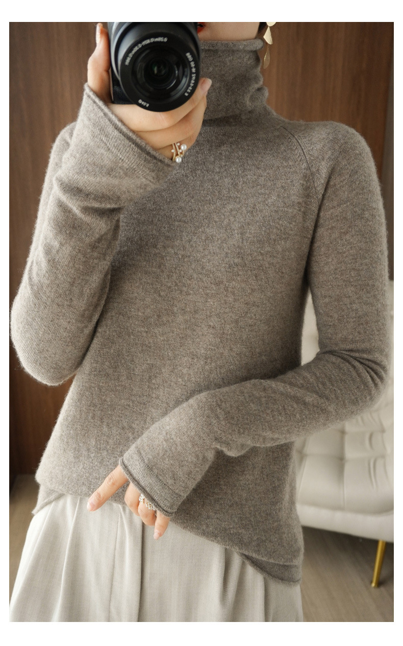 Women Sweater Winter Cashmere Turtleneck Warm Knitwear Korean Casual Solid Bottoming Shirt Fashion Knit Pullovers Brown Sweater Women Sweater Winter Cashmere Turtleneck Warm Knitwear Korean Casual Solid Bottoming Shirt Fashion Knit Pullovers Brown Sweater
