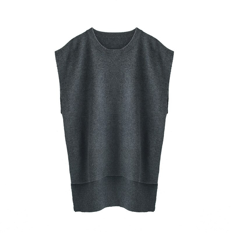 LONGMING 2021 New Women Sweater Vest Spring 100% Merino Wool Knitted Vest Brown Top Knit Vest Fashion Woman vests Korean Style LONGMING 2021 New Women Sweater Vest Spring 100% Merino Wool Knitted Vest Brown Top Knit Vest Fashion Woman vests Korean Style
