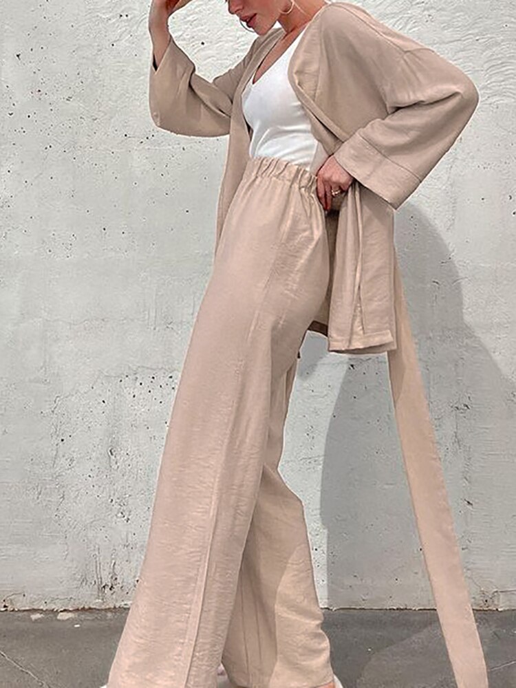 Linad Brown Pajamas For Women 2 Piece Sets Casual Long Sleeve V Neck Sleepwear Sashes Female Trouser Suits 2023 Autumn Homewear Linad Brown Pajamas For Women 2 Piece Sets Casual Long Sleeve V Neck Sleepwear Sashes Female Trouser Suits 2023 Autumn Homewear