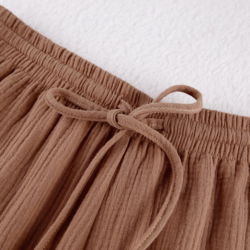 Women's Home Clothes Cotton Brown Long Sleeve 2 Piece Sets Sleepwear Loose Trouser Suits Casual Female Pajamas Autumn Product Women's Home Clothes Cotton Brown Long Sleeve 2 Piece Sets Sleepwear Loose Trouser Suits Casual Female Pajamas Autumn Product