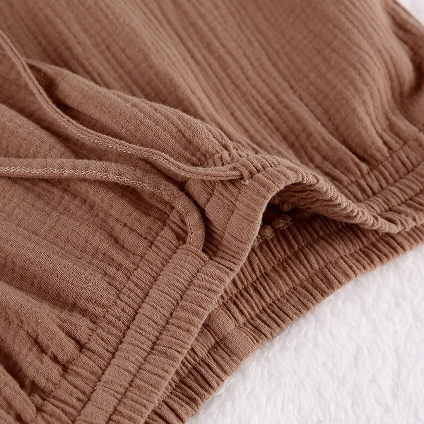 Women's Home Clothes Cotton Brown Long Sleeve 2 Piece Sets Sleepwear Loose Trouser Suits Casual Female Pajamas Autumn Product Women's Home Clothes Cotton Brown Long Sleeve 2 Piece Sets Sleepwear Loose Trouser Suits Casual Female Pajamas Autumn Product