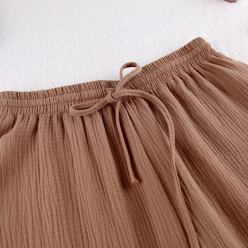 Women's Home Clothes Cotton Brown Long Sleeve 2 Piece Sets Sleepwear Loose Trouser Suits Casual Female Pajamas Autumn Product Women's Home Clothes Cotton Brown Long Sleeve 2 Piece Sets Sleepwear Loose Trouser Suits Casual Female Pajamas Autumn Product