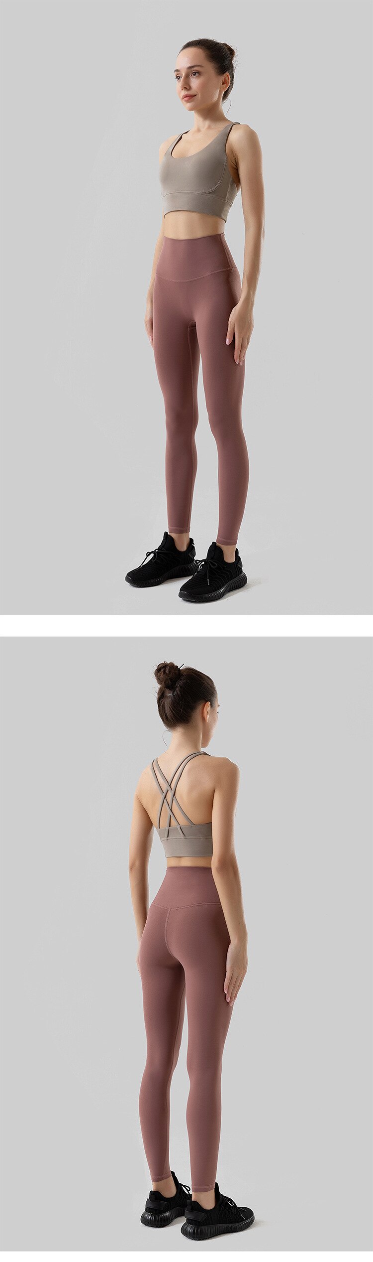 Stown Brown Yoga Leggings for Fitness Legging Sport Femme Pants with Pocket Female High Waist Leggins Push Up Gym Tights Women Stown Brown Yoga Leggings for Fitness Legging Sport Femme Pants with Pocket Female High Waist Leggins Push Up Gym Tights Women