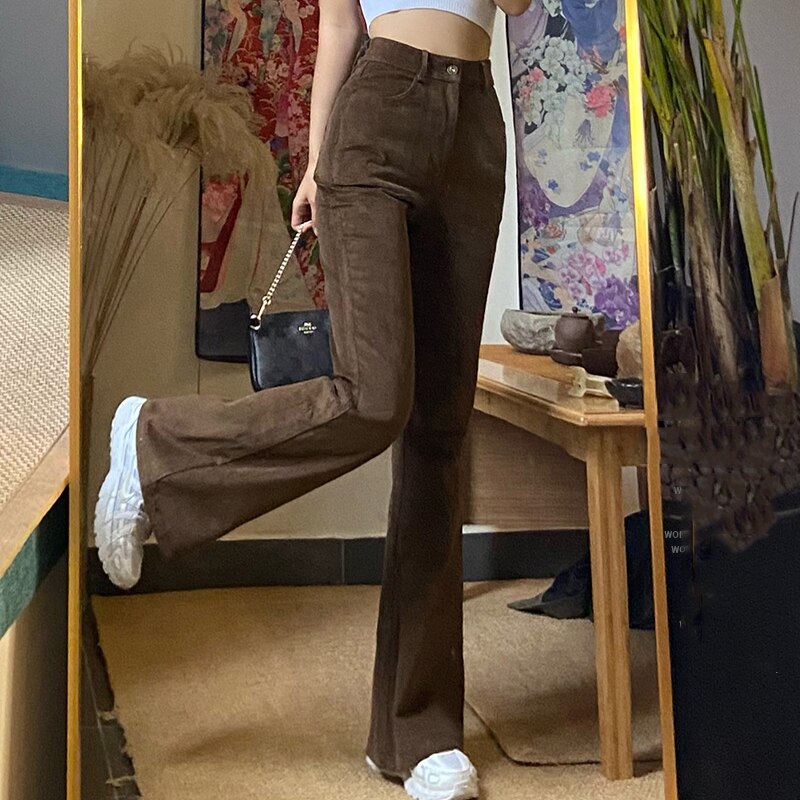 Vintage Slim Brown Flare Jeans Women Trend Long High Waist Bell Bottom Pants y2k Denim Trousers Solid Jazz Skinny Vaqueros Mujer Vintage Slim Brown Flare Jeans Women Trend Long High Waist Bell Bottom Pants y2k Denim Trousers Solid Jazz Skinny Vaqueros Mujer