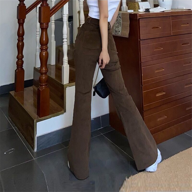 Vintage Slim Brown Flare Jeans Women Trend Long High Waist Bell Bottom Pants y2k Denim Trousers Solid Jazz Skinny Vaqueros Mujer Vintage Slim Brown Flare Jeans Women Trend Long High Waist Bell Bottom Pants y2k Denim Trousers Solid Jazz Skinny Vaqueros Mujer