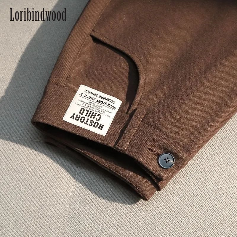 Brown Woolen Pants Women's Harem Trousers Autumn and Winter Loose Straight Haroun Pants Thickened Casual Radish Grandma Pants