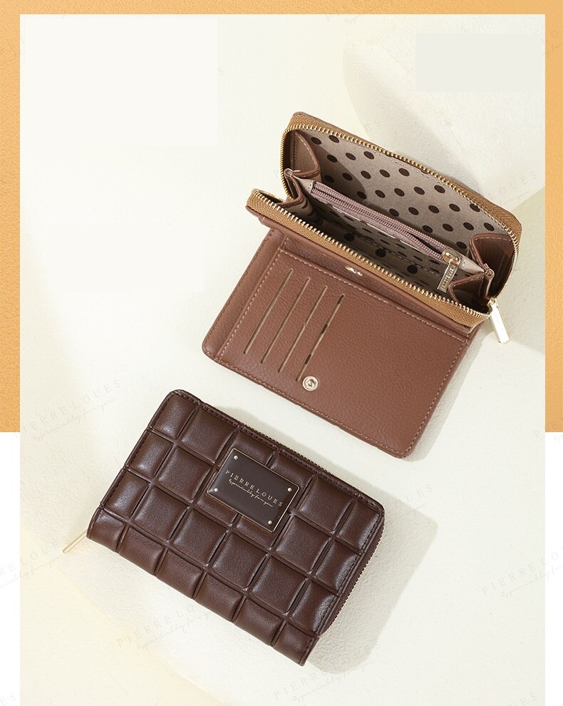 GPR Fashion Women‘s Short Wallets Ladies Bifold Zip Purses Leather Card Holder Coin Purses for Women Female Purses