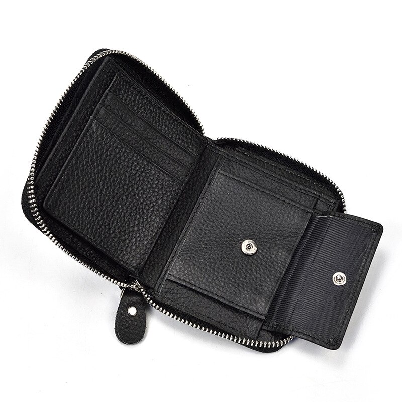 Top Qaulity 100% CowSkin Leather Coin Wallet Zip Men Women Girls Short Wallet Purse Zipper Brown Small Wallet Top Qaulity 100% CowSkin Leather Coin Wallet Zip Men Women Girls Short Wallet Purse Zipper Brown Small Wallet