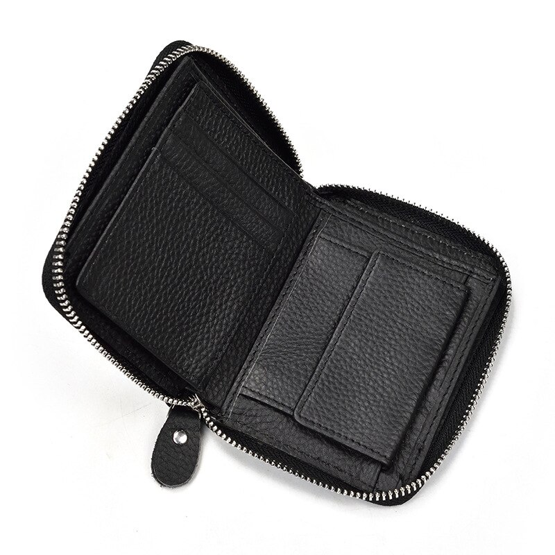 Top Qaulity 100% CowSkin Leather Coin Wallet Zip Men Women Girls Short Wallet Purse Zipper Brown Small Wallet Top Qaulity 100% CowSkin Leather Coin Wallet Zip Men Women Girls Short Wallet Purse Zipper Brown Small Wallet