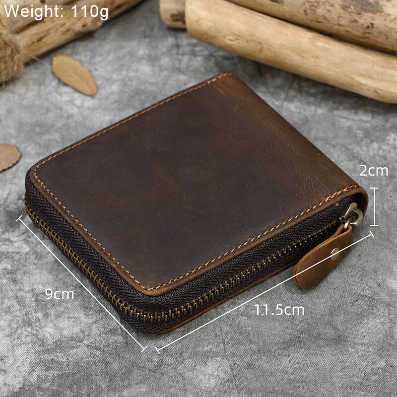 Top Qaulity 100% CowSkin Leather Coin Wallet Zip Men Women Girls Short Wallet Purse Zipper Brown Small Wallet Top Qaulity 100% CowSkin Leather Coin Wallet Zip Men Women Girls Short Wallet Purse Zipper Brown Small Wallet