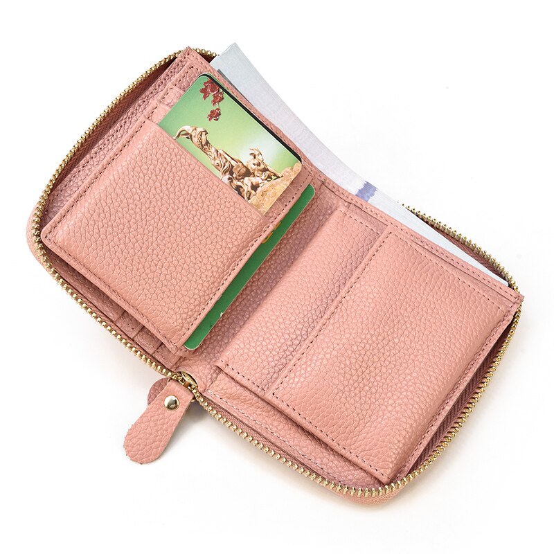 Top Qaulity 100% CowSkin Leather Coin Wallet Zip Men Women Girls Short Wallet Purse Zipper Brown Small Wallet Top Qaulity 100% CowSkin Leather Coin Wallet Zip Men Women Girls Short Wallet Purse Zipper Brown Small Wallet