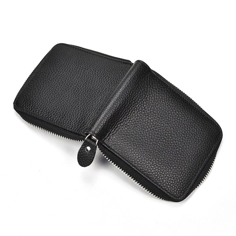 Top Qaulity 100% CowSkin Leather Coin Wallet Zip Men Women Girls Short Wallet Purse Zipper Brown Small Wallet Top Qaulity 100% CowSkin Leather Coin Wallet Zip Men Women Girls Short Wallet Purse Zipper Brown Small Wallet