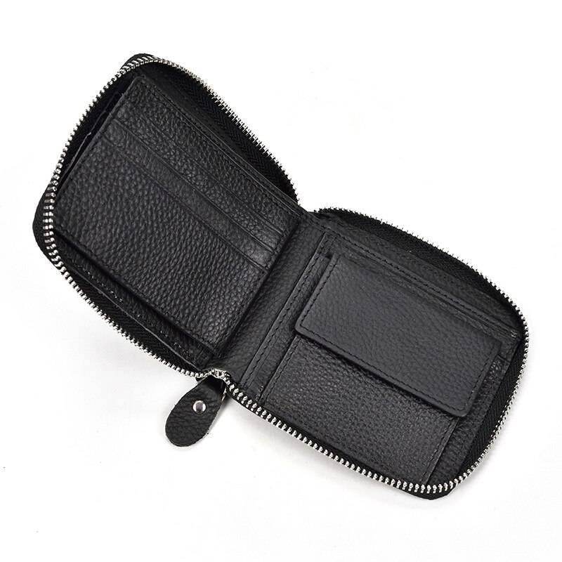Top Qaulity 100% CowSkin Leather Coin Wallet Zip Men Women Girls Short Wallet Purse Zipper Brown Small Wallet Top Qaulity 100% CowSkin Leather Coin Wallet Zip Men Women Girls Short Wallet Purse Zipper Brown Small Wallet
