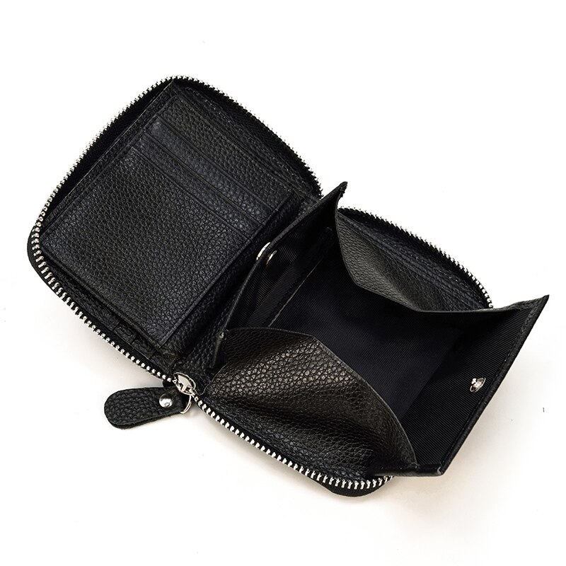Top Qaulity 100% CowSkin Leather Coin Wallet Zip Men Women Girls Short Wallet Purse Zipper Brown Small Wallet Top Qaulity 100% CowSkin Leather Coin Wallet Zip Men Women Girls Short Wallet Purse Zipper Brown Small Wallet
