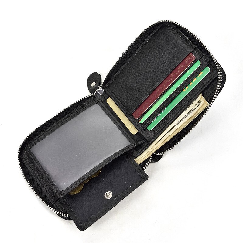 Top Qaulity 100% CowSkin Leather Coin Wallet Zip Men Women Girls Short Wallet Purse Zipper Brown Small Wallet Top Qaulity 100% CowSkin Leather Coin Wallet Zip Men Women Girls Short Wallet Purse Zipper Brown Small Wallet