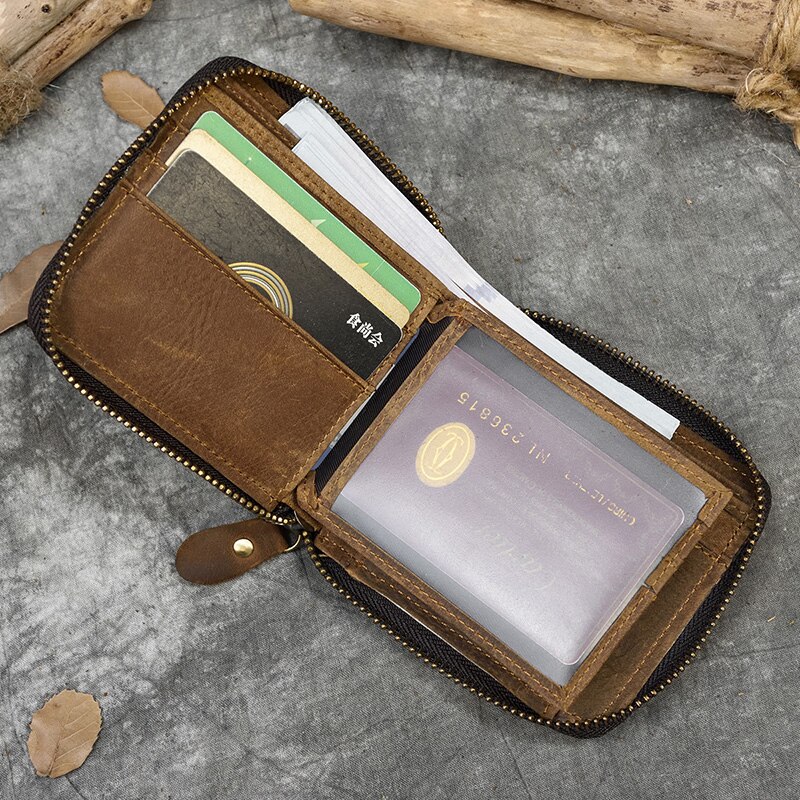 Top Qaulity 100% CowSkin Leather Coin Wallet Zip Men Women Girls Short Wallet Purse Zipper Brown Small Wallet Top Qaulity 100% CowSkin Leather Coin Wallet Zip Men Women Girls Short Wallet Purse Zipper Brown Small Wallet