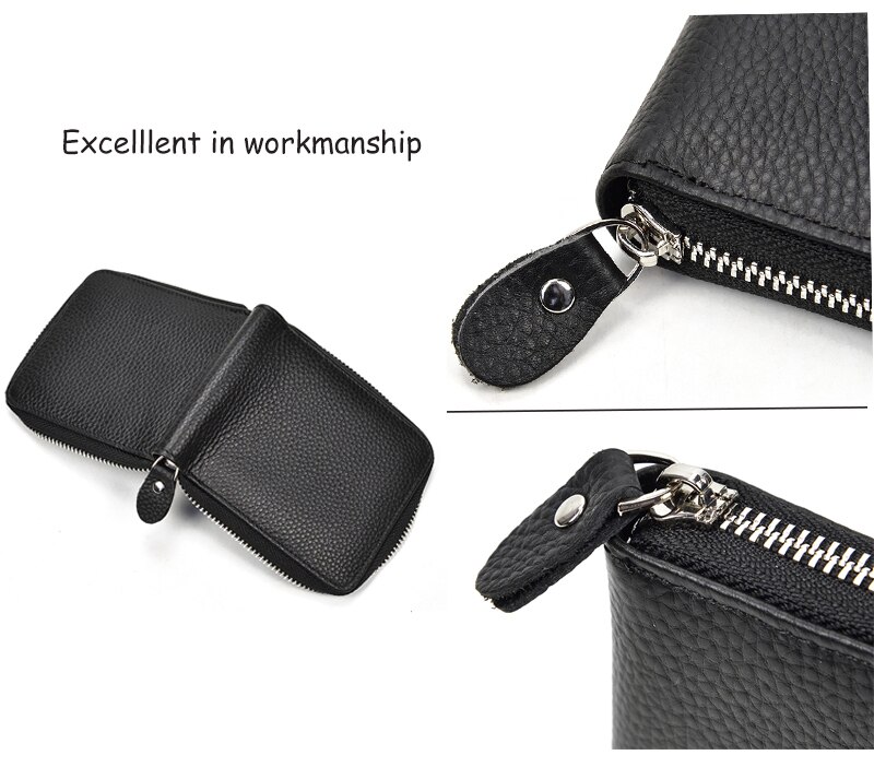 Top Qaulity 100% CowSkin Leather Coin Wallet Zip Men Women Girls Short Wallet Purse Zipper Brown Small Wallet Top Qaulity 100% CowSkin Leather Coin Wallet Zip Men Women Girls Short Wallet Purse Zipper Brown Small Wallet
