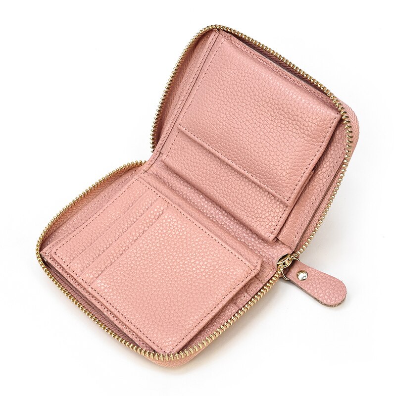 Top Qaulity 100% CowSkin Leather Coin Wallet Zip Men Women Girls Short Wallet Purse Zipper Brown Small Wallet Top Qaulity 100% CowSkin Leather Coin Wallet Zip Men Women Girls Short Wallet Purse Zipper Brown Small Wallet