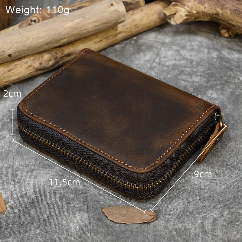 Top Qaulity 100% CowSkin Leather Coin Wallet Zip Men Women Girls Short Wallet Purse Zipper Brown Small Wallet Top Qaulity 100% CowSkin Leather Coin Wallet Zip Men Women Girls Short Wallet Purse Zipper Brown Small Wallet