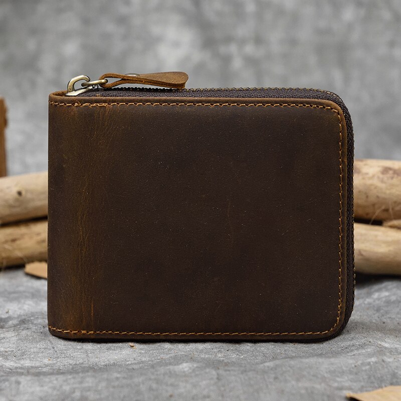 Top Qaulity 100% CowSkin Leather Coin Wallet Zip Men Women Girls Short Wallet Purse Zipper Brown Small Wallet Top Qaulity 100% CowSkin Leather Coin Wallet Zip Men Women Girls Short Wallet Purse Zipper Brown Small Wallet