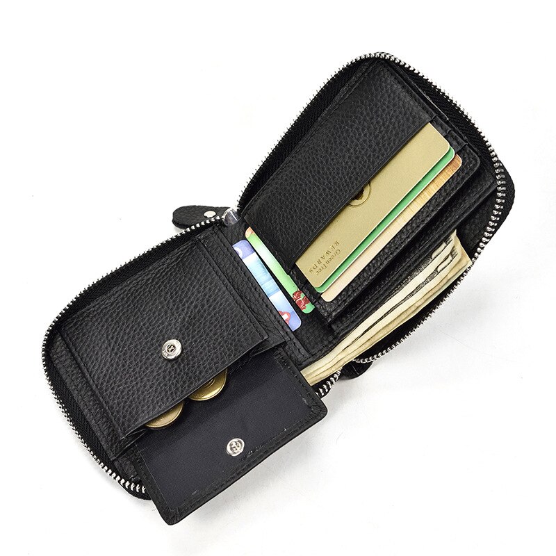Top Qaulity 100% CowSkin Leather Coin Wallet Zip Men Women Girls Short Wallet Purse Zipper Brown Small Wallet Top Qaulity 100% CowSkin Leather Coin Wallet Zip Men Women Girls Short Wallet Purse Zipper Brown Small Wallet