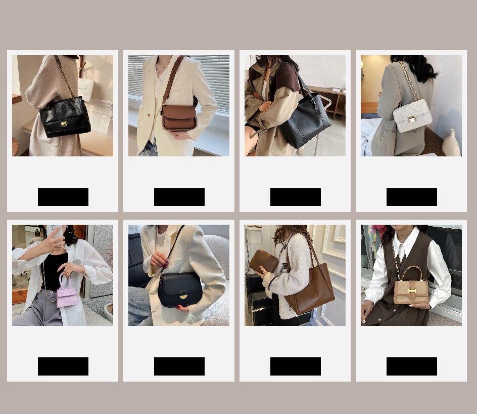 Handbag Women PU Leather Crossbody Bags INS Fashion Korean Style Design Shoulder Bag Beige/Black/Brown Messenger Tote Bags Handbag Women PU Leather Crossbody Bags INS Fashion Korean Style Design Shoulder Bag Beige/Black/Brown Messenger Tote Bags