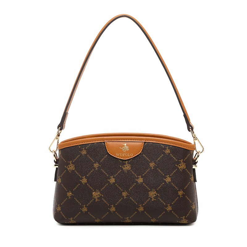Handheld Bags 2023 New Brown Lipstick Bag Fashion Shoulder Bag Printed Crossbody Bags For Women