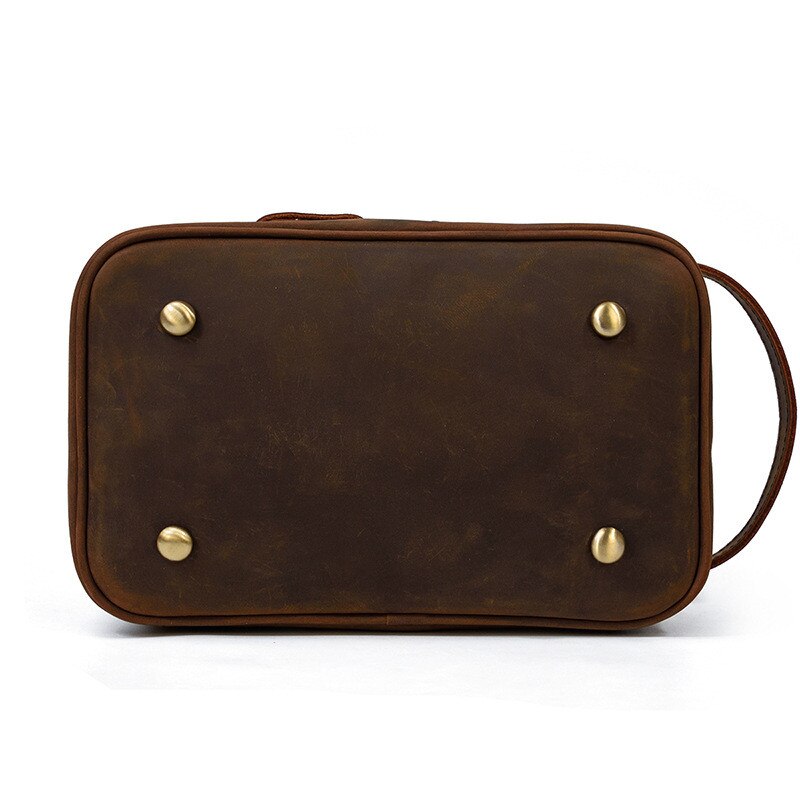 Retro Fashion High Quality Crazy Horse cowhide Men's Brown Clutch Outdoor Daily Ladies genuine Leather Cosmetic Bag Women Retro Fashion High Quality Crazy Horse cowhide Men's Brown Clutch Outdoor Daily Ladies genuine Leather Cosmetic Bag Women