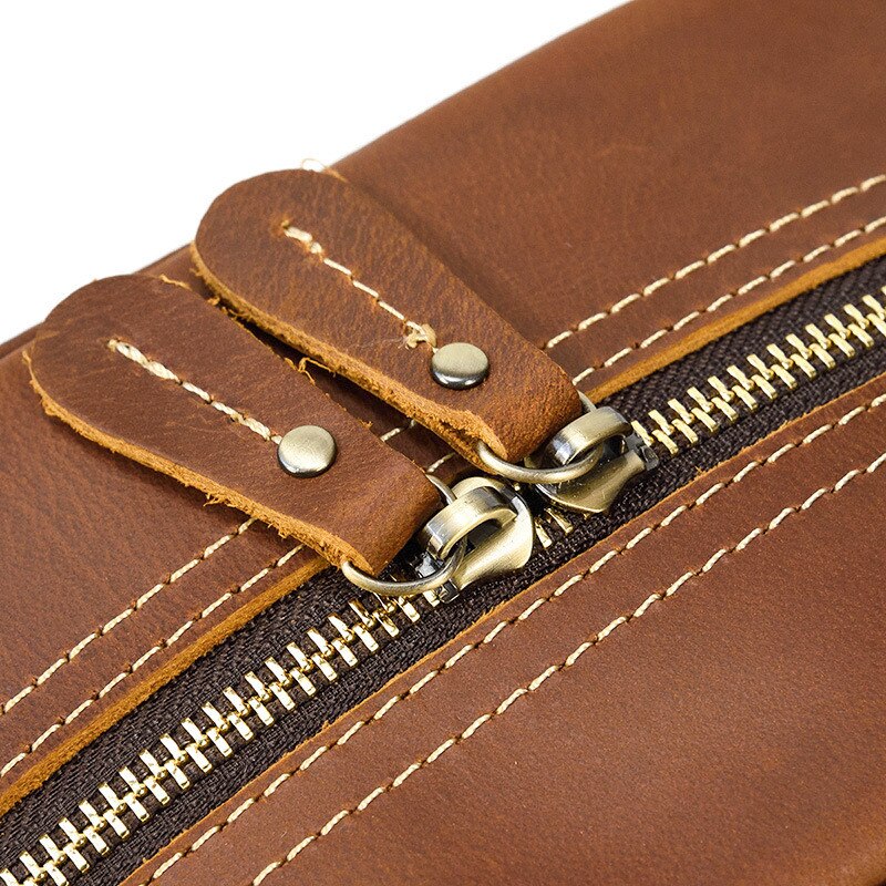 Retro Fashion High Quality Crazy Horse cowhide Men's Brown Clutch Outdoor Daily Ladies genuine Leather Cosmetic Bag Women Retro Fashion High Quality Crazy Horse cowhide Men's Brown Clutch Outdoor Daily Ladies genuine Leather Cosmetic Bag Women