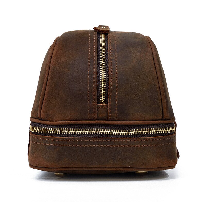 Retro Fashion High Quality Crazy Horse cowhide Men's Brown Clutch Outdoor Daily Ladies genuine Leather Cosmetic Bag Women Retro Fashion High Quality Crazy Horse cowhide Men's Brown Clutch Outdoor Daily Ladies genuine Leather Cosmetic Bag Women