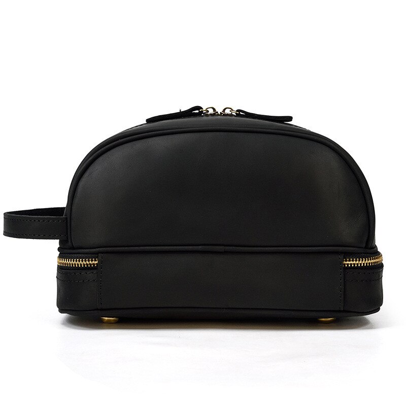 Retro Fashion High Quality Crazy Horse cowhide Men's Brown Clutch Outdoor Daily Ladies genuine Leather Cosmetic Bag Women Retro Fashion High Quality Crazy Horse cowhide Men's Brown Clutch Outdoor Daily Ladies genuine Leather Cosmetic Bag Women