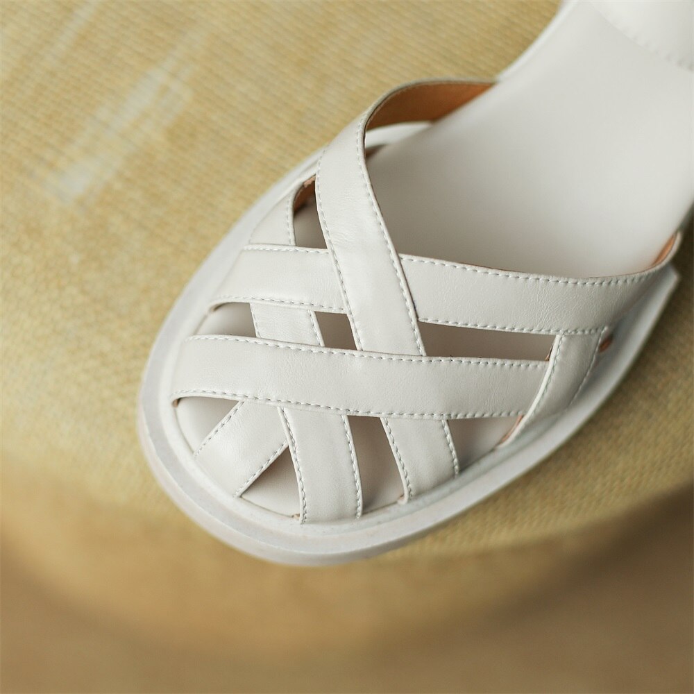 Kanseet Summer New Women Shoes High Heel Roman Sandals Cow Patent Leather Daily Buckle Strap Lady Casual Footwear Brown Size 40 Kanseet Summer New Women Shoes High Heel Roman Sandals Cow Patent Leather Daily Buckle Strap Lady Casual Footwear Brown Size 40