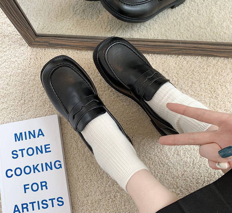 loafers Lolita Brown Cosplay Shoes Women Uniform Shoes Uwabaki Japanese JK Round Toe Women Girls School Students mary janes loafers Lolita Brown Cosplay Shoes Women Uniform Shoes Uwabaki Japanese JK Round Toe Women Girls School Students mary janes