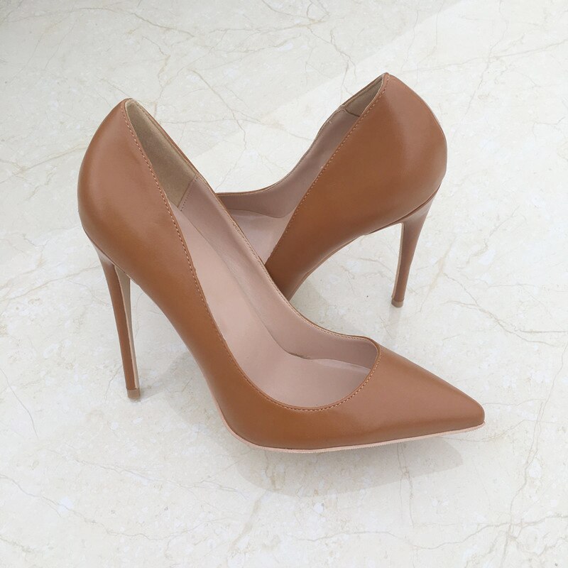 Veowalk Light Brown Women Classic Pointed Toe High Heels Elegant Ladies Slip on Stilettos Pumps Italian Style OL Dress Shoes Veowalk Light Brown Women Classic Pointed Toe High Heels Elegant Ladies Slip on Stilettos Pumps Italian Style OL Dress Shoes