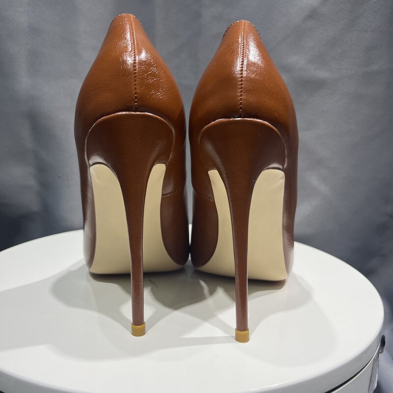 Heelgoo Brown Matte Women Classic Pointy Toe High Heel Shoes Elegant Stiletto Pumps for OL Models Party Plus Size 33-46 Heelgoo Brown Matte Women Classic Pointy Toe High Heel Shoes Elegant Stiletto Pumps for OL Models Party Plus Size 33-46