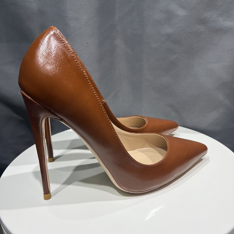 Heelgoo Brown Matte Women Classic Pointy Toe High Heel Shoes Elegant Stiletto Pumps for OL Models Party Plus Size 33-46 Heelgoo Brown Matte Women Classic Pointy Toe High Heel Shoes Elegant Stiletto Pumps for OL Models Party Plus Size 33-46