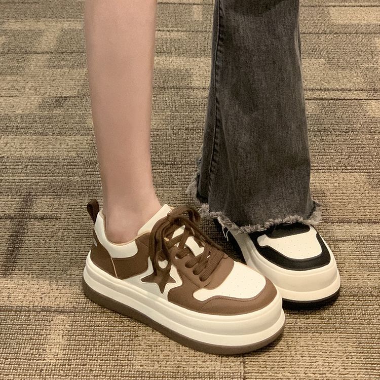 Vintage Platform Sneakers 2023 Spring Women's Sports Shoes Casual Flats Kawaii Black Brown Tennis Female Harajuku Vulcanize