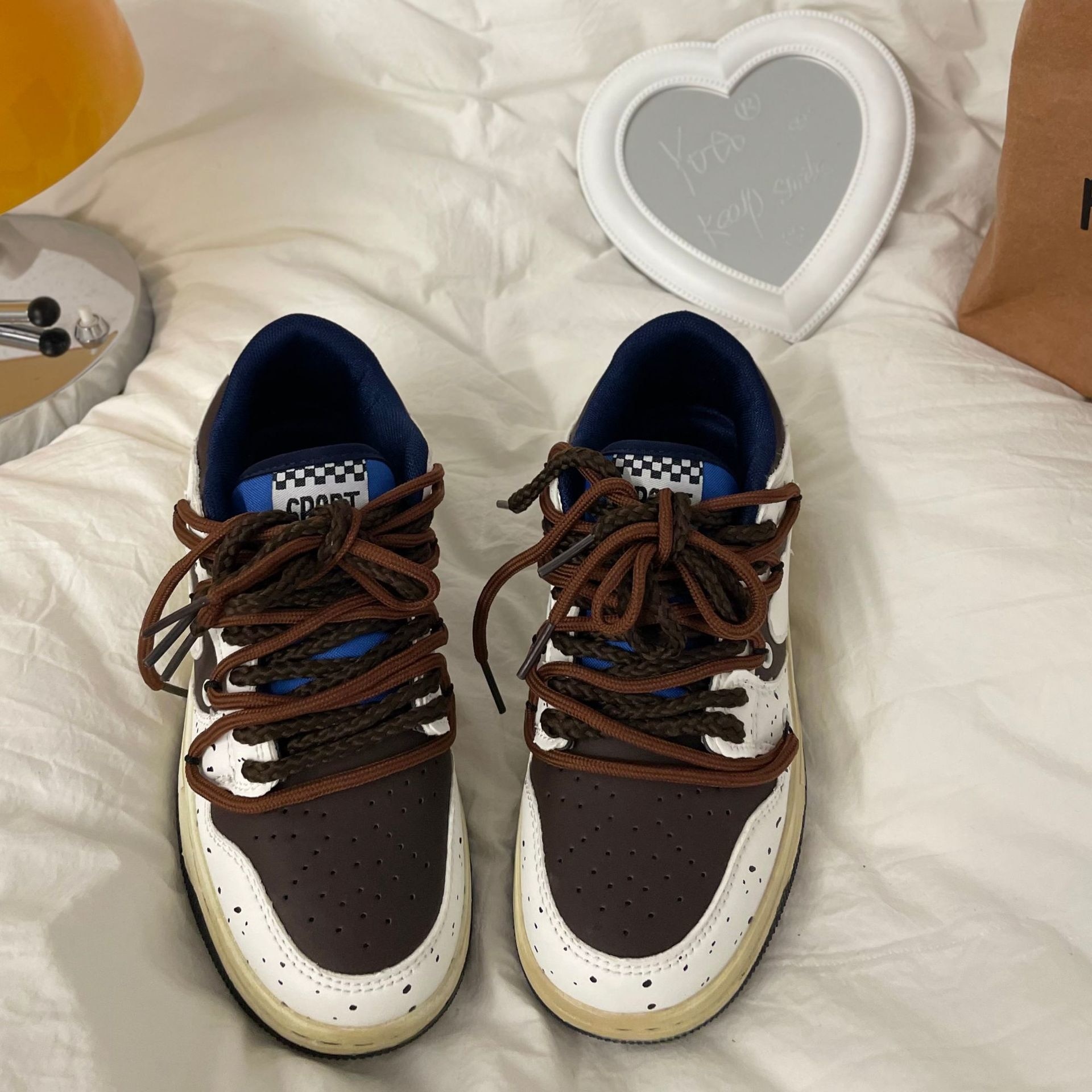 y2k shoes brown shoes women men sneakers Male Sneakers Platform Leather Outdoor Walking Tennis Fashion Luxury Loafers sneakers